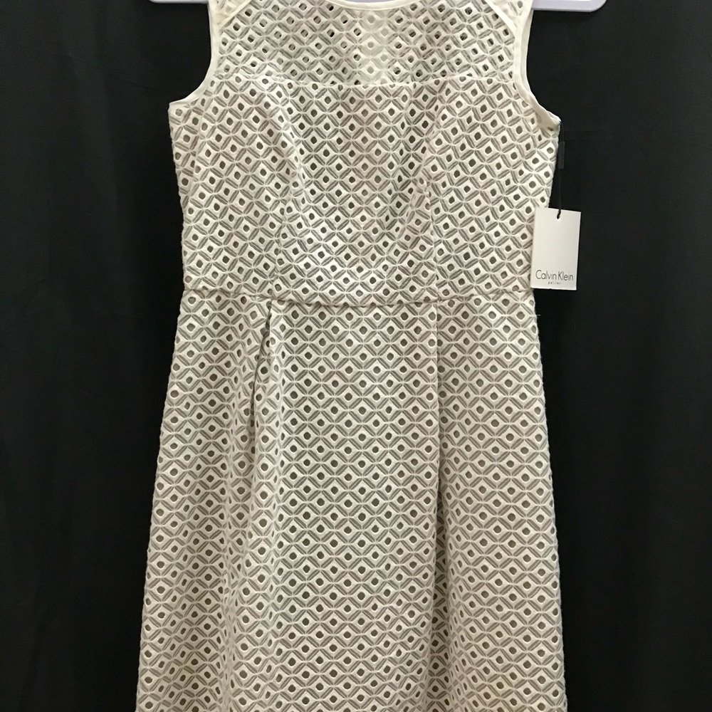 NEW Calvin Klein Eyelet Sheath Dress - 4